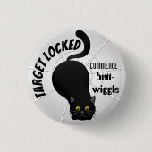 Funny Cat Ready to Pounce Ronde Button 3,2 Cm (Voorkant)