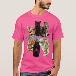Funny Cat Reflection Quote Cool Valentijnsdag Ref. T-shirt