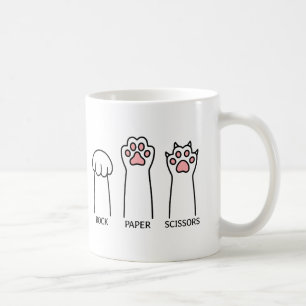 Funny Cat Rock Papier Schaar Meme Game Humor Art Koffiemok