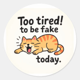 Funny Cat Ronde Sticker