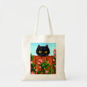 Funny Cat Rozen Tote Bag (Voorkant)