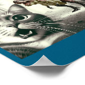 Funny Cat Selfie With Alien Ufo And T-rex Dinosaur Poster (Hoek)