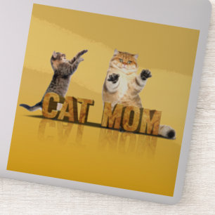 Funny cat shirt cadeau voor kattenmam kattenma sticker