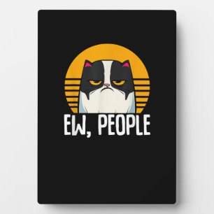 Funny Cat Shirt Retro Ew People Meowy Kitty Cats L Fotoplaat
