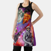 Funny Cat Space Pizza Hamburger Food Schort (Insitu)