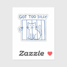 Funny Cat Sticker - Kreeg te Gekke Kat