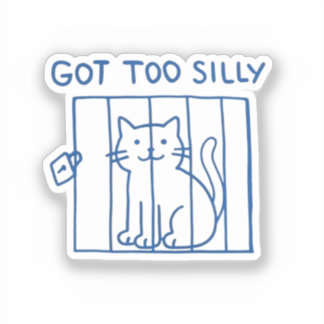 Funny Cat Sticker - Kreeg te Gekke Kat