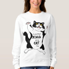 Funny cat T-shirt, Bont Mama T-shirt, katteneigena Trui