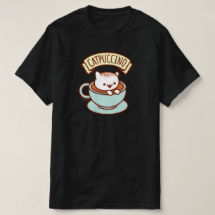 Funny Cat T-Shirt - "CATPUCCINO"