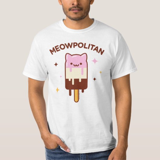 Funny Cat T-shirt - MEOWPOLITAN (Voorkant)