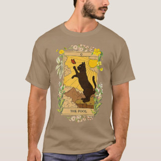 Funny Cat the Fool Tarot Card Halloween Costume Ca T-shirt