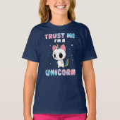 Funny Cat Unicorn Gezegde Birthday T-shirt (Voorkant)