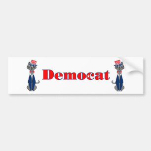 Funny Cat Vote Democat Politics Bumpersticker