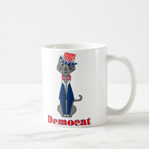 Funny Cat Vote Democat Politics Koffiemok