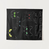 Funny Cat Wandkleed (Voorkant (horizontaal))