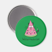 Funny Cat Watermelon Cute Kinder Magneet (Voorkant / Achterkant)
