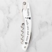 Funny Cat Wine Kurkentrekker Bottle Open (Voorkant)