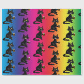 Funny Cat Wrapping Paper Cadeaupapier (Vlak)