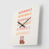 Funny Cat Yoga Meditation BreatHumor Anti Stress Vierkante Klok (Hoek)