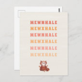 Funny Cat Yoga Meditation Inhale Exhale Jokes Heal Briefkaart (Voorkant / Achterkant)