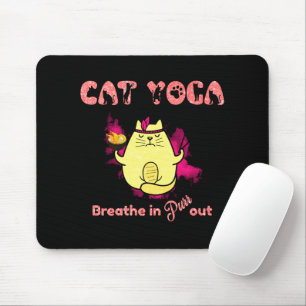 Funny Cat Yoga Muismat