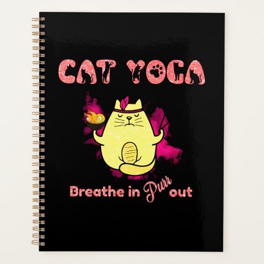 Funny Cat Yoga Planner (Voorkant)