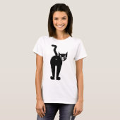Funny CAT zwart-wit T-Shirt (Voorkant volledig)