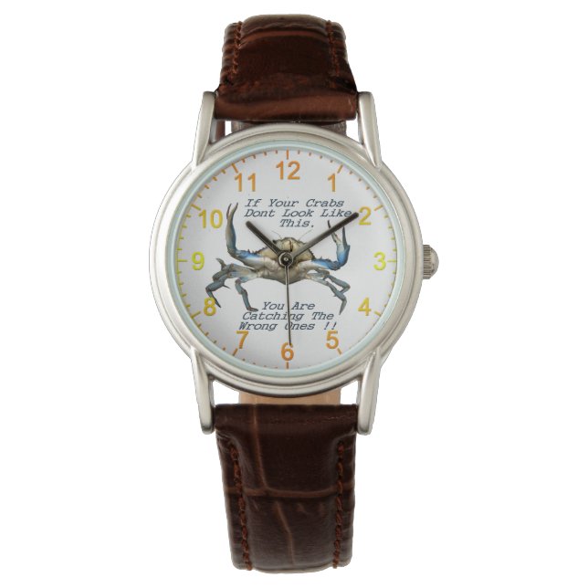 Funny Catching Crabs, Dames Wristwatch Horloge (Voorkant)