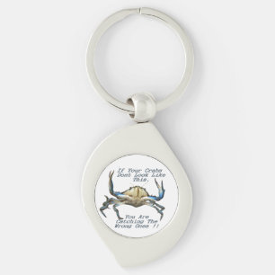 Funny Catching Crabs, Metal Keyring Sleutelhanger