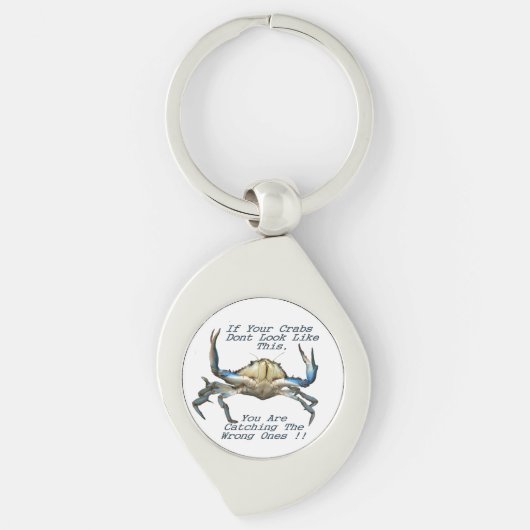 Funny Catching Crabs, Metal Keyring Sleutelhanger (Voorkant)