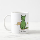 Funny "Catcus" Cactus Drawing Koffiemok (Links)