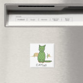 Funny "Catcus" Cactus Drawing Magneet (Insitu (Vaatwasser))