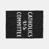 Funny Catholics Vs Committees  Fleece Deken (Voorkant (Horizontaal))