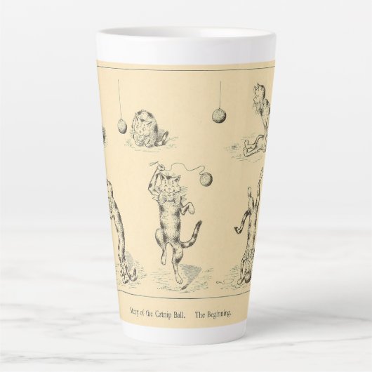  Funny Catnip Cat Latte Mok (Voorkant)