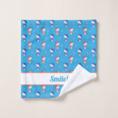 Funny Cats and Cute Butterflies Pattern Bad Handdoek (Wasdoekje)