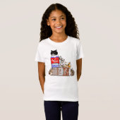 Funny Cats & Chocolate Milk Kinder T-shirt (Voorkant volledig)