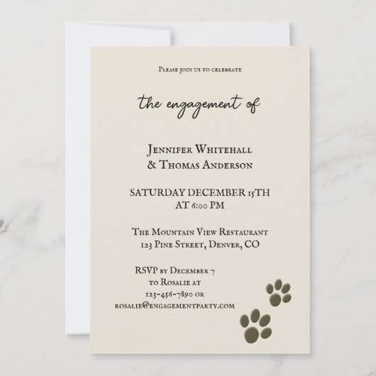 Funny Cats Custom Photo Engagement Party Kaart (Achterkant)