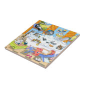 Funny Cats in Bath 601 Tegeltje (Zijkant)