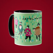 Funny Cats in Ugly KerstSweaters green Koffiemok