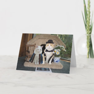 Funny Cats Jubileum Classy Paar Kaart