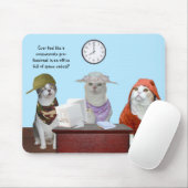 Funny Cats/Katten Kantoor Co-Workers Mousepad Muismat (Met muis)