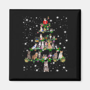 Funny Cats Kerstboom T-shirt Ornament Decor Gift Magneet