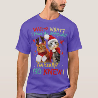 Funny Cats Kerstmis Merry Xmas Gift Mannen Kind T-shirt