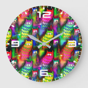 Funny Cats Pattern-54578 Grote Klok