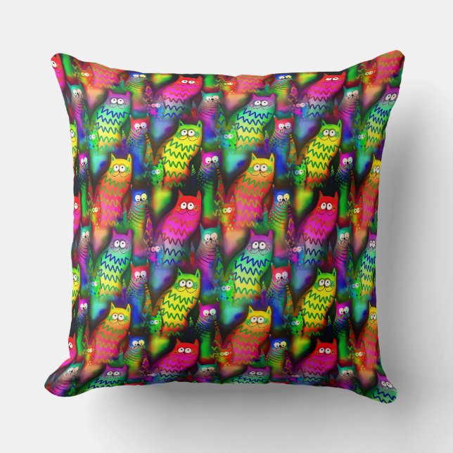 Funny Cats Pattern-54578 Kussen (Voorkant)