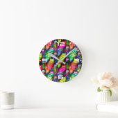 Funny Cats Pattern-54578 Ronde Klok (Huis)
