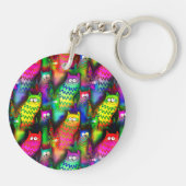 Funny Cats Pattern-54578 Sleutelhanger (Achterkant)