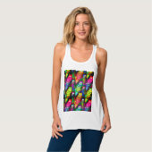 Funny Cats Pattern-54578 Tanktop (Volledige Voorkant)