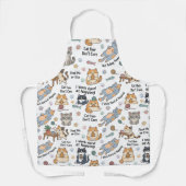 Funny Cats Pattern Kitchen Apron Schort (Voorkant)