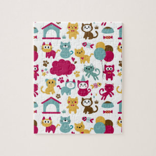 Funny Cats Pattern Legpuzzel